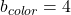 b_{color}=4